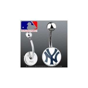    New York Yankees MLB Logo Belly Navel Ring 