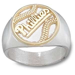   MLB Phillies Pierced Baseball Ring (14kt)