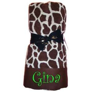  Personalized Giraffe Print Beach Towel Baby