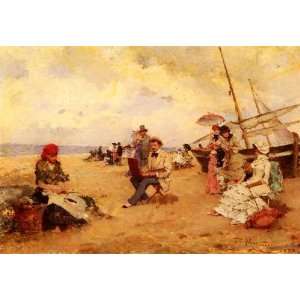   name The Artist Sketching On A Beach, By Miralles Francisco Home