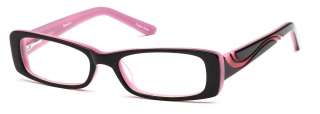 Childrens Prescription Rx able Swirl Trendy Eye Glasses in Black. Eye 