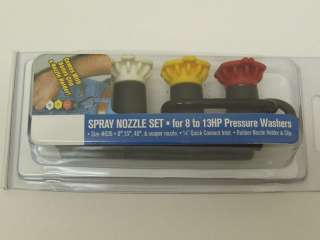 PRESSURE WASHER NOZZLE SET with HOLDER and CLIP 8 13 HP  