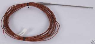 24 Braid Thermocouple with with 1/8 x 4 Stainless Probe. Model 