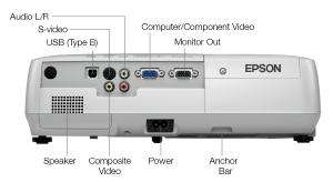 Epson EX21 Multimedia LCD Projector 2200 ANSI Lumens  