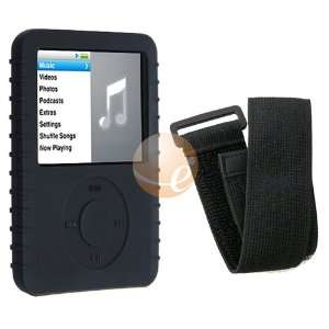  BLACK SKIN CASE + ARMBAND FOR IPOD NANO 3RD GENERATION BY 