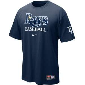  Nike Tampa Bay Rays Navy Blue 2011 MLB Practice T shirt 