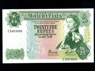 MauritiusP 32b,25 Rupees,1967 * Queen Elizabeth II * UNC *  