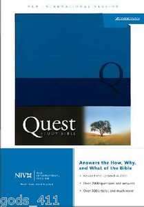 NIV Quest Study Bible Personal Size Blue Imitation Leather 