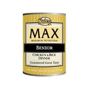 Nutro   Nutro MAX Senior Chicken & Rice Dog Food 12.5 oz. Can  Case