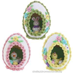 NEW RAZ Panoramic Easter Eggs w claydough bunny, chick & eggs VT FREE 