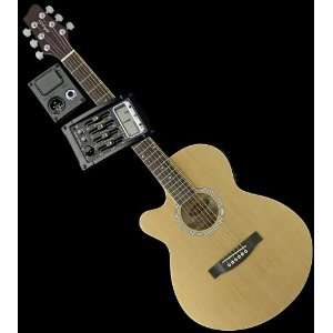  NEW NATURAL GLOSS LEFT HANDED LEFTY CUTAWAY CONCERT 