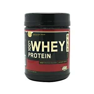 Optimum Nutrition 100% Whey Protein, Vanilla Ice Cream, 1 lb (450 g)
