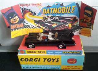 CORGI TOYS 267 Original BATMOBILE with Reproduction Box Batman Robin 