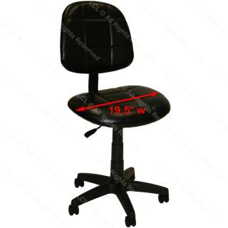 BLACK LEATHER CLIENT CHAIR DESK OFFICE STENO COMPUTER  