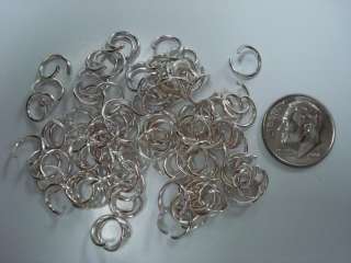8mm Silver Plated heavy gauge jump rings 100pcs FPJ031  