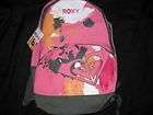 NEW Girl ROXY Pink Grey School Backpack Book Bag NWT