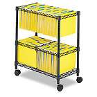 Safco 5278BL Two Tier Rolling File Cart, 25 3/4w x 14d x 29 3/4h 