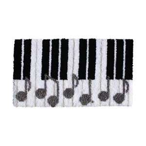   Textiles Latch Hook Kit 30 1/2X17 Piano Keys Arts, Crafts & Sewing