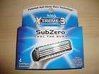 SCHICK XTREME 3 Sub Zero SubZero 4 Cartridges  