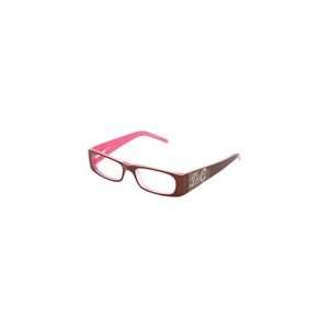   1155 B 832 BROWN ON PINK PLASTIC EYEGLASSES