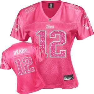  Reebok New England Patriots Tom Brady Womens Pink 