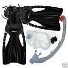 Scuba dive mask snorkel fin set snorkeling gear  