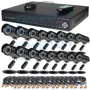 CCTV Security Waterproof CCD Cameras H.264 Net DVR DVD RW HDMI Monitor 