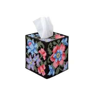    Evening Blossom Tissue Box Plastic Canvas Kit