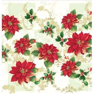   Poinsettia Plastic Banquet Table Covers