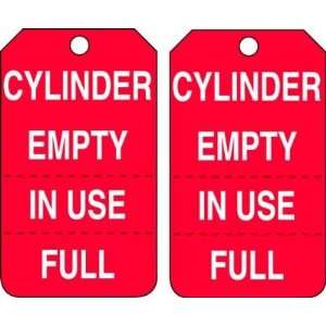  CYLINDER EMPTY IN USE/FULL Tags RV Plastic (5 7/8 x 3 3/8 