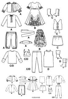 Matador, Senorita & Viking Costume Sewing Pattern 1/2 4  