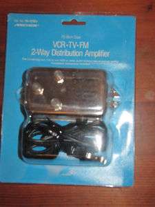 archer 75ohm coax vcr tv fm 2 way distribution amplifier  