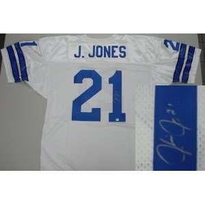  Julius Jones Signed Uniform   White Prostyle Sports 