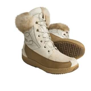   Kalik Fur/Suede Ivory/Tan Snow Boots US Size 7 $240 Warm  