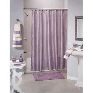  Shimmer Stripe Purple Fabric Shower Curtain