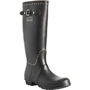   la Victoire black studded Ted rubber rain boots 