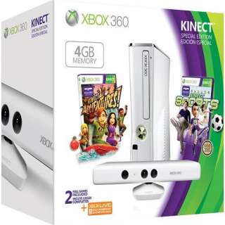 Xbox 360 S4G 00091 4GB Video Game System Special Edition Kinect Family 