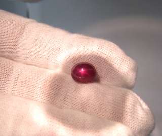 Intense Red 4.51ct Natural Star Ruby Cabochon   Rare Untreated Gem 