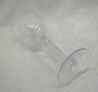   FOSTORIA Cut GLASS CRYSTAL HOLLY Water GOBLET STEMWARE SET  