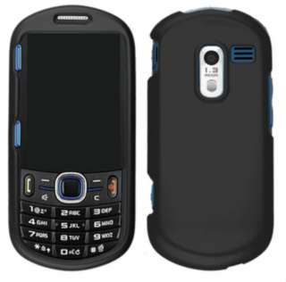 Black Straight Talk Samsung SCH R455C Faceplate Phone Cover Hard Shell 