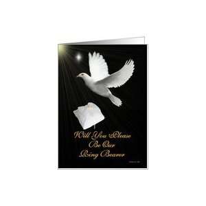   Ring Bearer / White dove / white flowers / pillow & rings Card Health