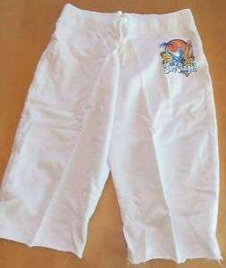 Angels Juniors White Capri Sweatpants Size M  