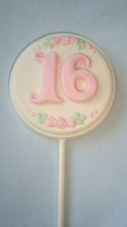 Sweet Sixteen 16 CHOCOLATE Lollipops Birthday Favors  
