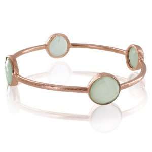  ELYA Designs 18K Rose Gold Plated Bangle with Four Sea 