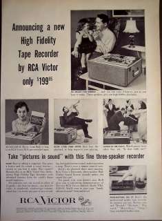 1956 RCA Victor High Fidelity Tape Recorder vintage ad  