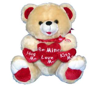 Valentine Mr Bear Be Mine Musical Plush LIGHT UP Cheeks  