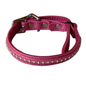  Crystal Leather Safety Cat Collar   Miss Popularity (Pink 