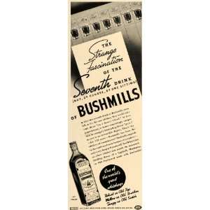  1936 Ad Bushmills Whiskey Rye Bourbon Scotch Mellow 