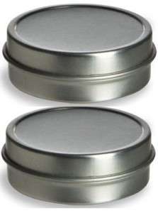 10  1 OUNCE TIN CONTAINERS LIP BALM/PILLS/COSMETICS NEW  