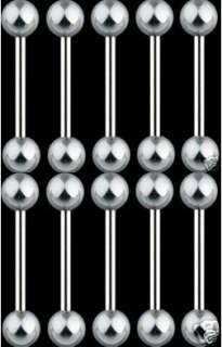   PC 14g 5/8 length 5mm balls size plain surgical steel tongue rings